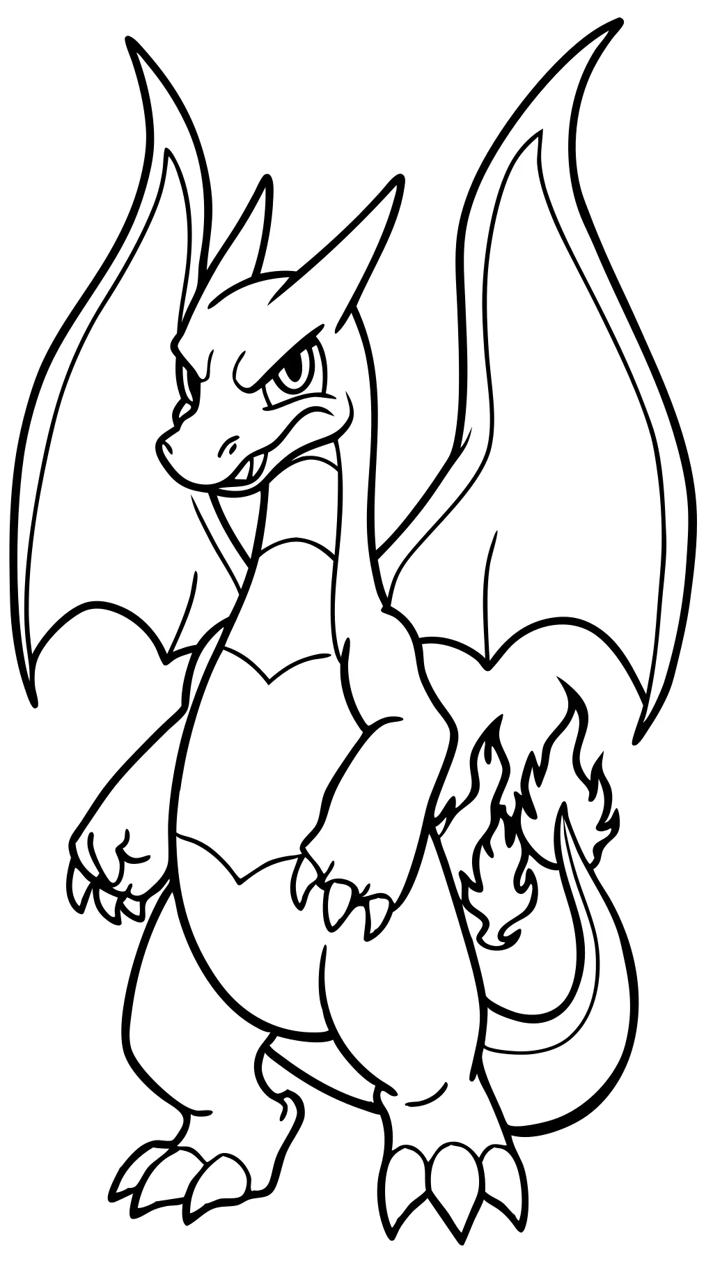 mega charizard y coloring page